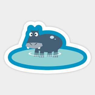 Happy Hippo! Sticker